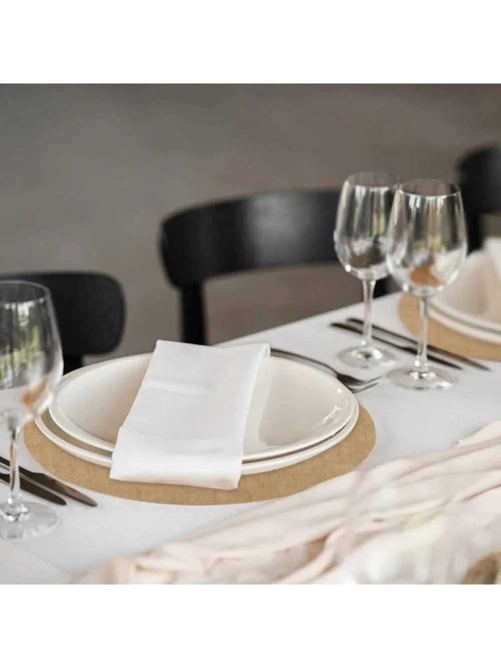 120 PCS Round Jute Placemats | 11.8